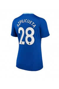 Fotbalové Dres Chelsea Cesar Azpilicueta #28 Dámské Domácí Oblečení 2022-23 Krátký Rukáv